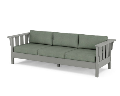 Martha Stewart by POLYWOOD® Acadia Deep Seating Sofa in Slate Grey / Cast Sage