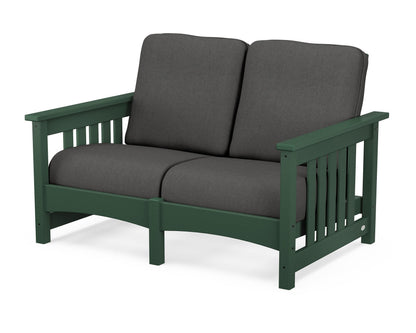 POLYWOOD® Club Mission Loveseat in Green / Spectrum Carbon