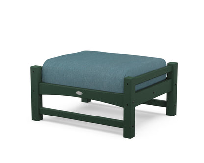 POLYWOOD® Club Ottoman in Green / Ocean Teal