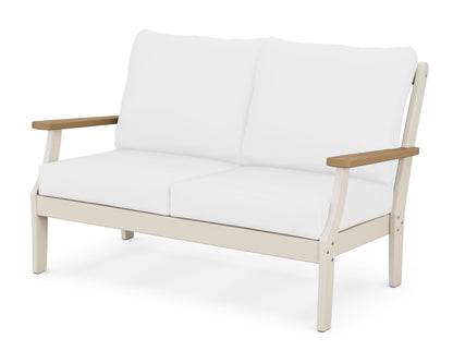 POLYWOOD® Braxton Deep Seating Loveseat in Sand / Natural / Natural