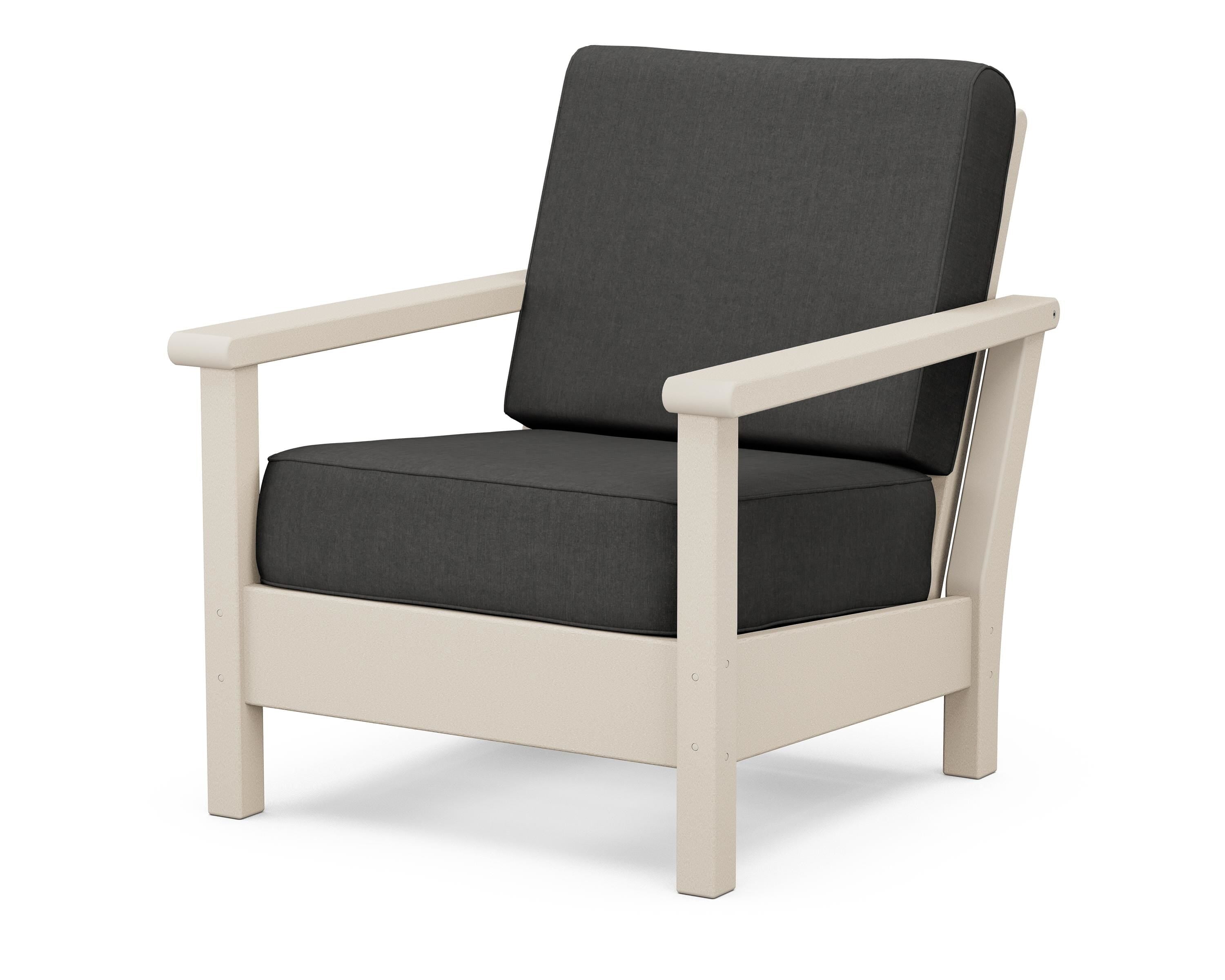 POLYWOOD® Harbour Deep Seating Chair in Sand / Spectrum Carbon