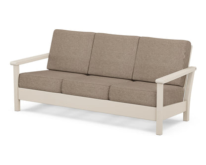 POLYWOOD® Harbour Deep Seating Sofa in Sand / Spiced Burlap