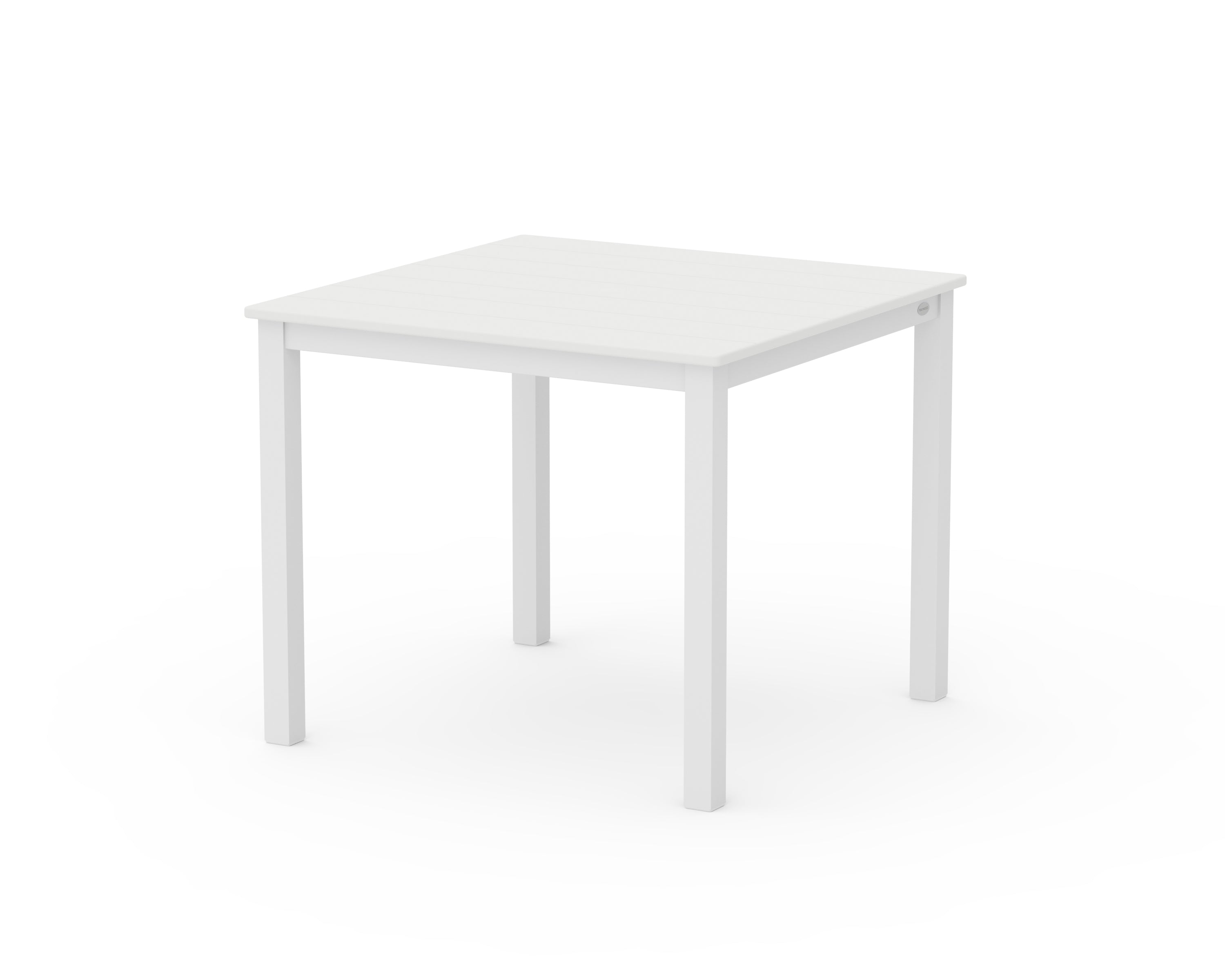 POLYWOOD® Main Street 36" x 36" Dining Table in White / White