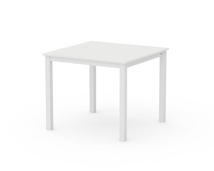 POLYWOOD® Main Street 36" x 36" Dining Table in White / White