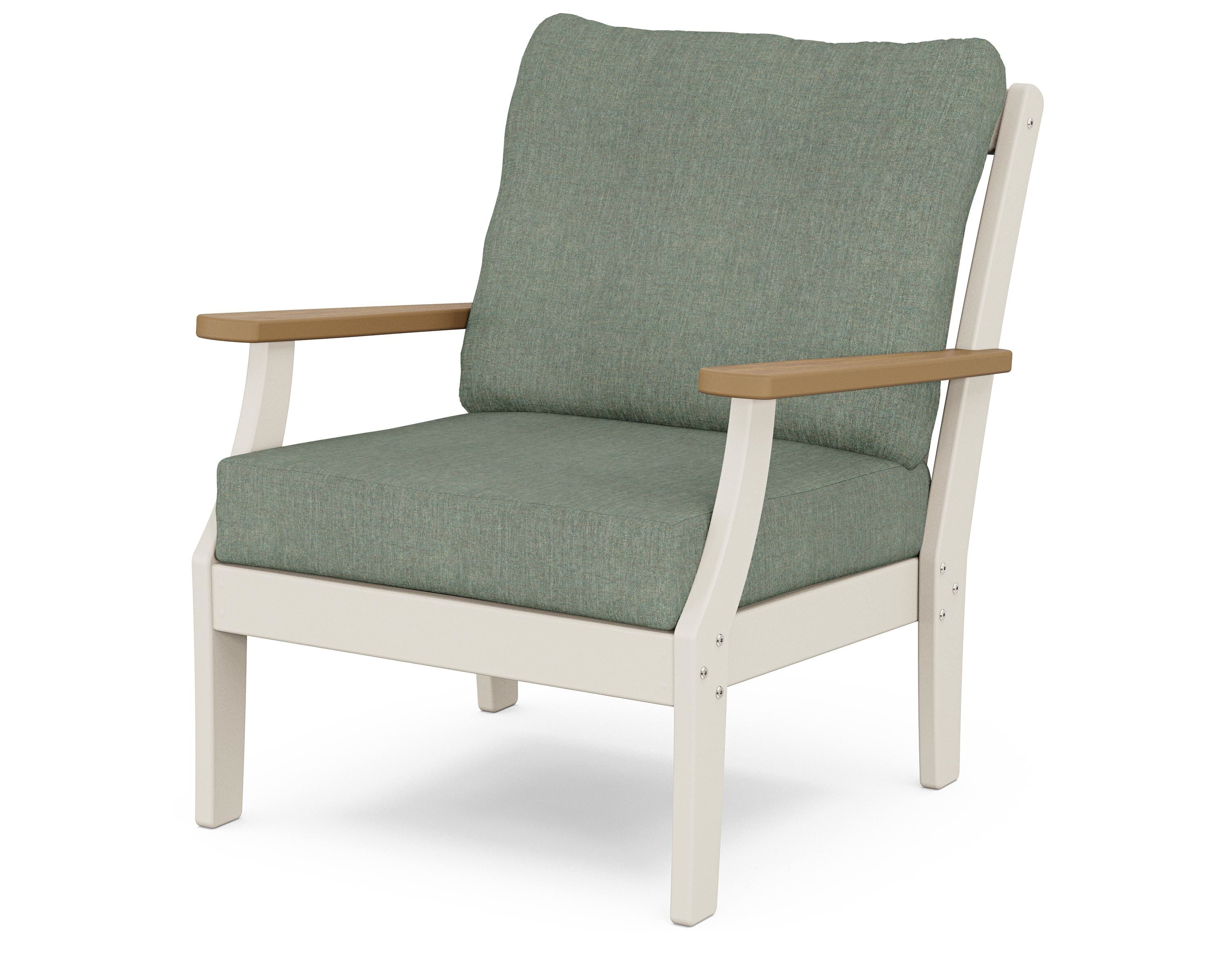 POLYWOOD® Braxton Deep Seating Chair in Sand / Natural / Cast Sage