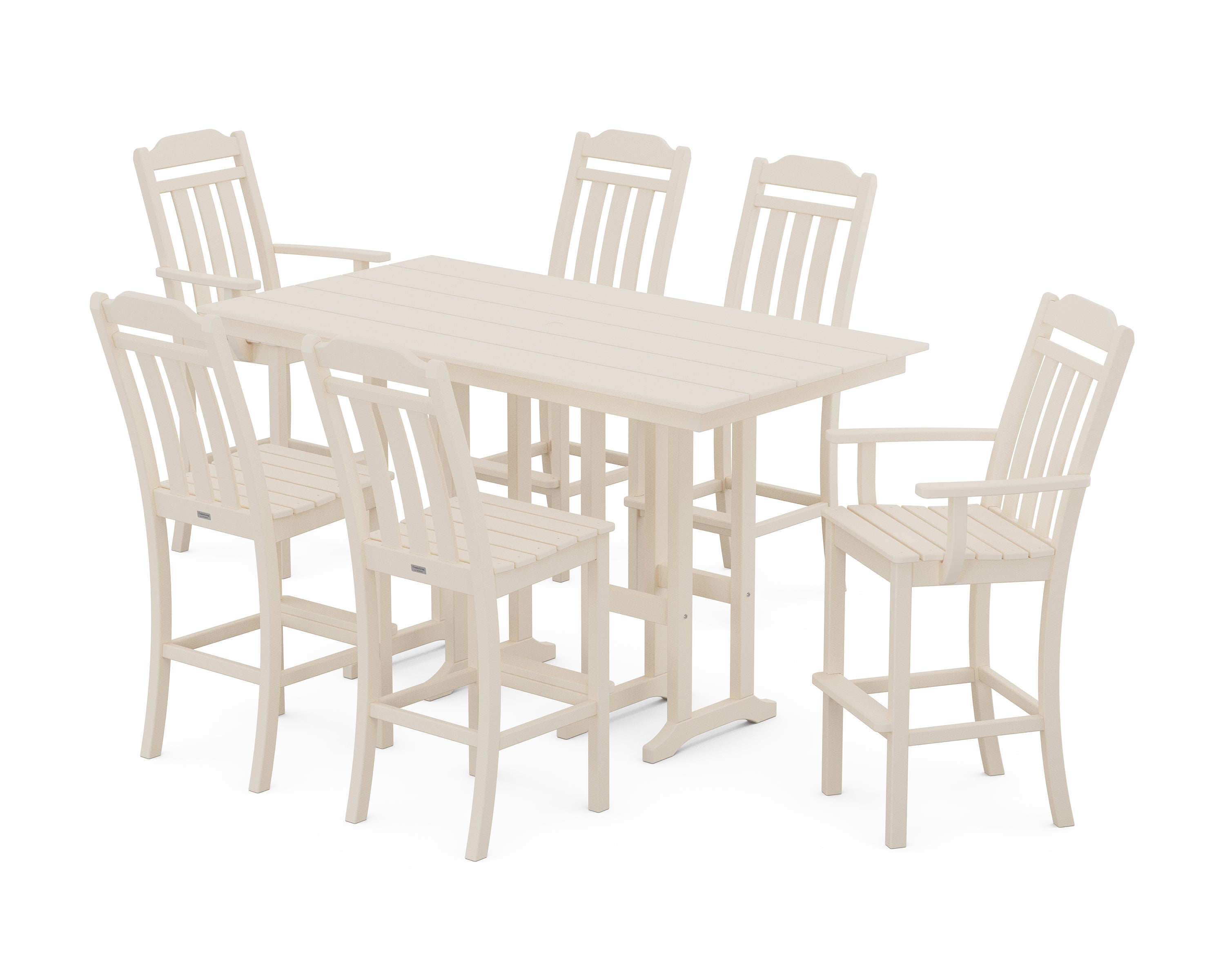 Country Living Cottage 7-Piece Farmhouse Bar Set in Sand