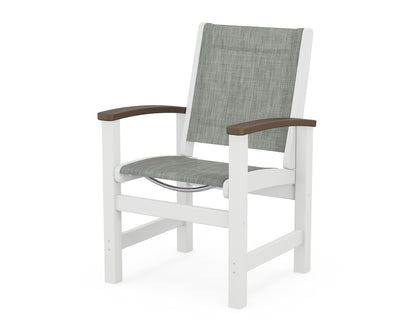 POLYWOOD® Coastal Dining Chair in White / Kona / Birch Sling
