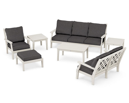 Country Living Wovendale 7-Piece Deep Seating Set in Sand / Ash Charcoal