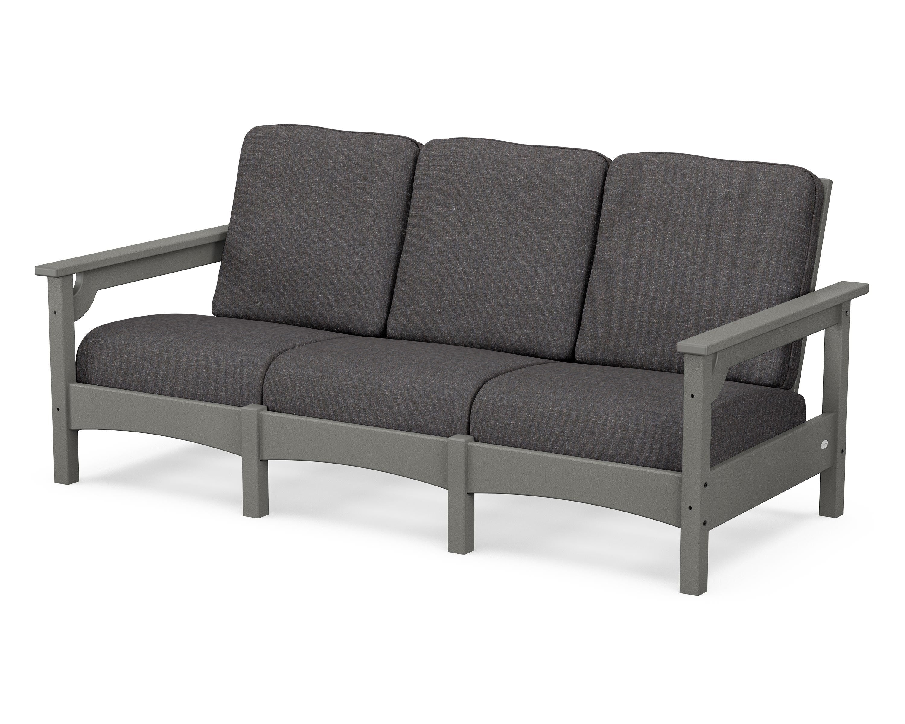 POLYWOOD® Club Sofa in Slate Grey / Ash Charcoal