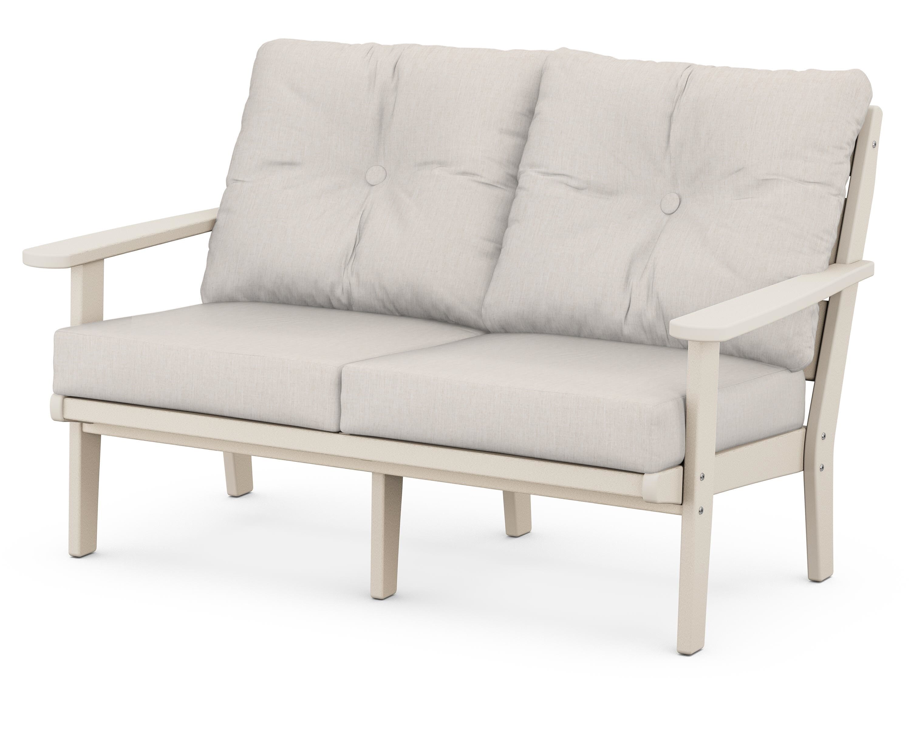 POLYWOOD® Lakeside Deep Seating Loveseat in Sand / Cast Ash