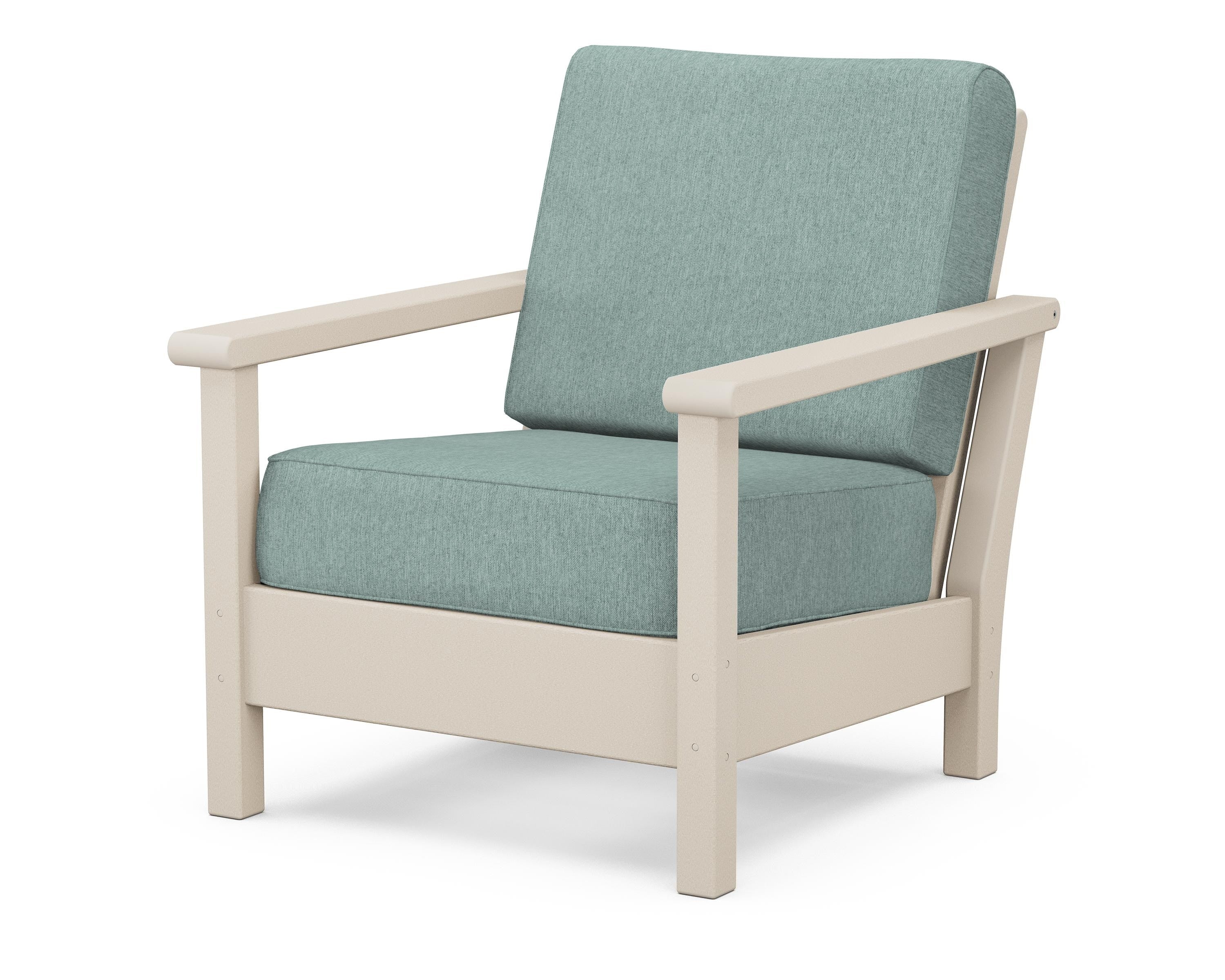 POLYWOOD® Harbour Deep Seating Chair in Sand / Glacier Spa