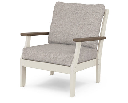 POLYWOOD® Braxton Deep Seating Chair in Sand / Kona / Weathered Tweed
