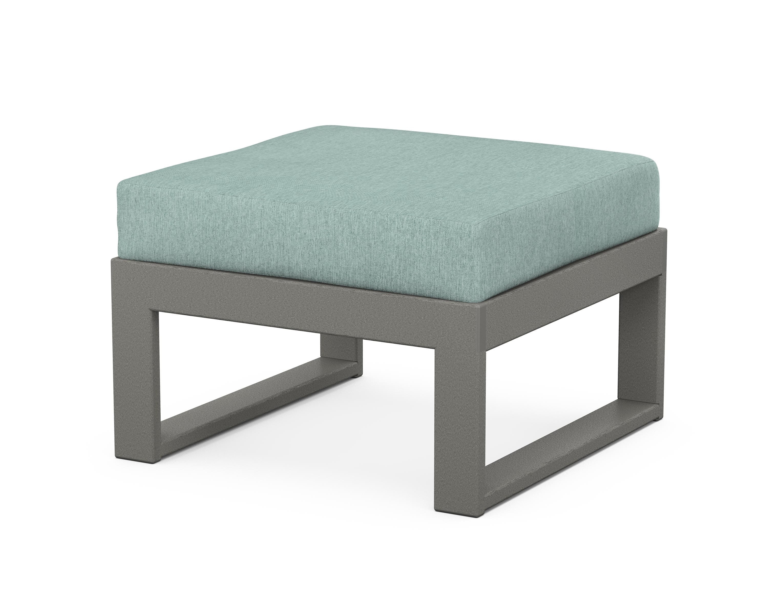 Unbranded Modular Ottoman - Modern in Slate Grey / Glacier Spa