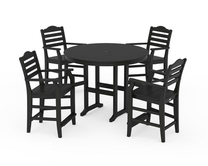 Draper James™ by  POLYWOOD® Savannah 5-Piece Round Farmhouse Counter Set in Black
