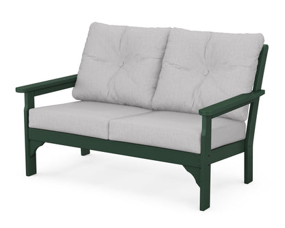 POLYWOOD® Vineyard Deep Seating Loveseat in Green / Granite