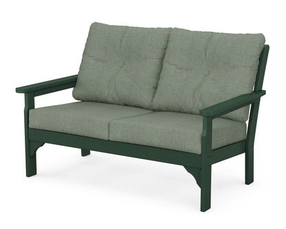 POLYWOOD® Vineyard Deep Seating Loveseat in Green / Cast Sage