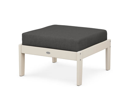 POLYWOOD® Braxton Deep Seating Ottoman in Sand / Spectrum Carbon