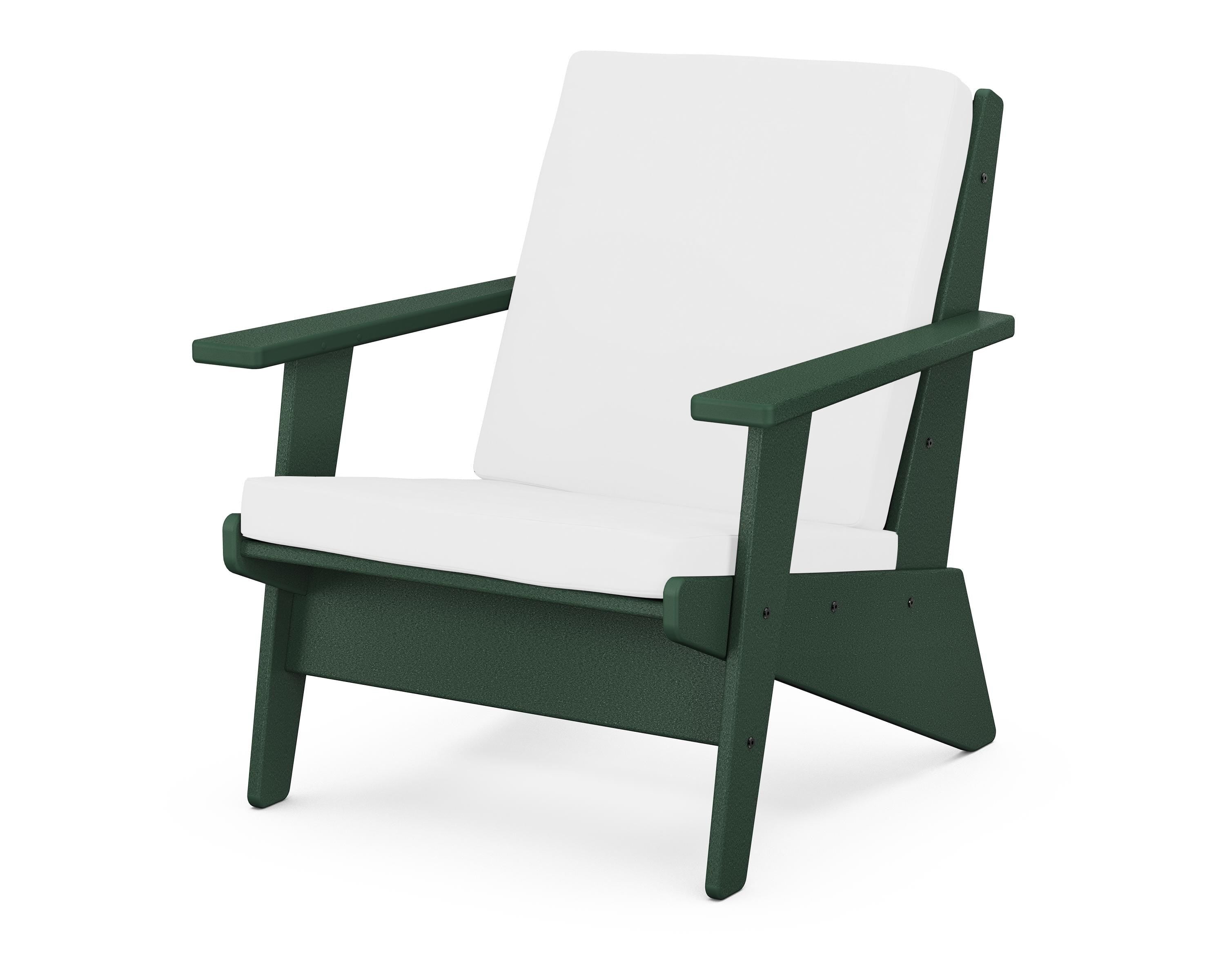 POLYWOOD® Riviera Modern Lounge Chair in Green / Natural