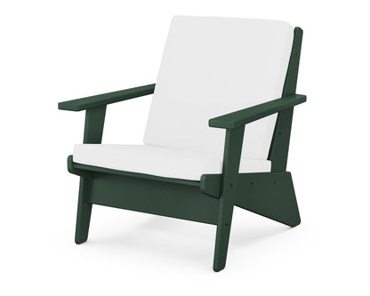 POLYWOOD® Riviera Modern Lounge Chair in Green / Natural