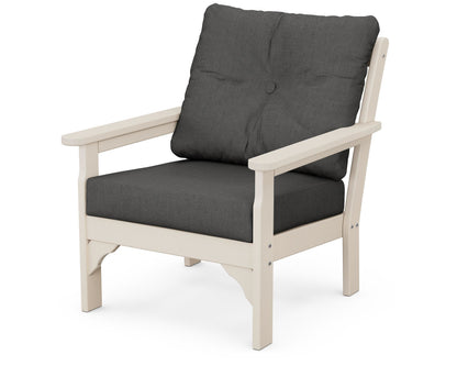 POLYWOOD® Vineyard Deep Seating Chair in Sand / Spectrum Carbon