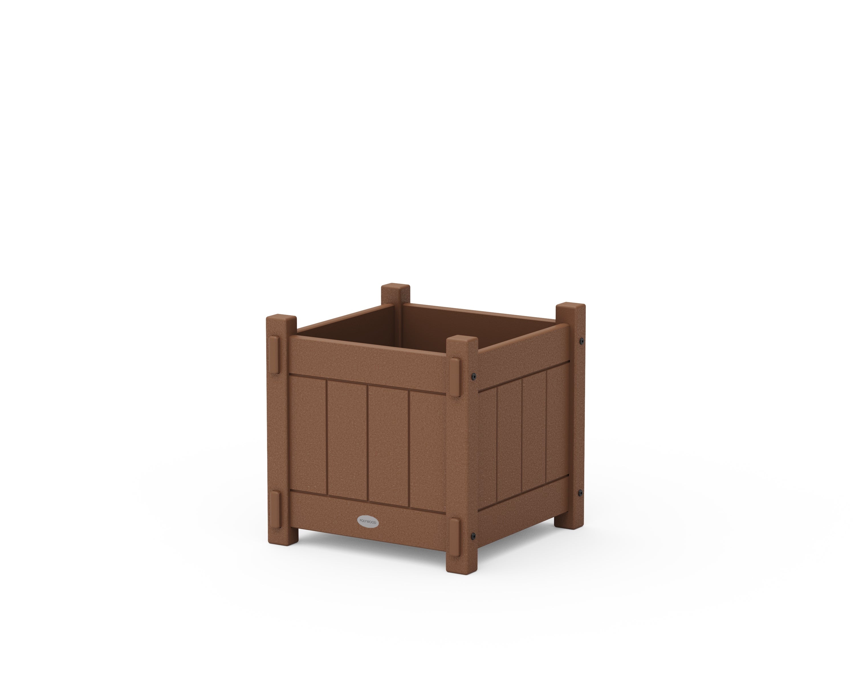 POLYWOOD® Vineyard Square Planter Box in Teak