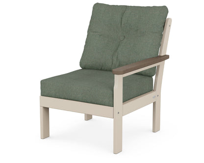 POLYWOOD® Vineyard Modular Right Arm Chair in Sand / Kona / Cast Sage