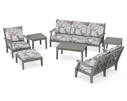 Country Living Wovendale 7-Piece Deep Seating Set in Slate Grey / Leaf Grey Mist