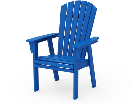 POLYWOOD® Nautical Curveback Adirondack Dining Chair in Pacific Blue