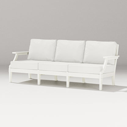 PW Designer Series Estate Sofa in Vintage White / Natural Linen