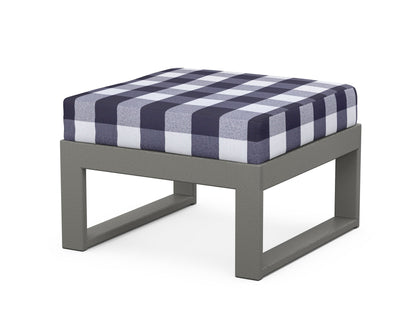 Unbranded Modular Ottoman - Modern in Slate Grey / Buffalo Plaid Navy