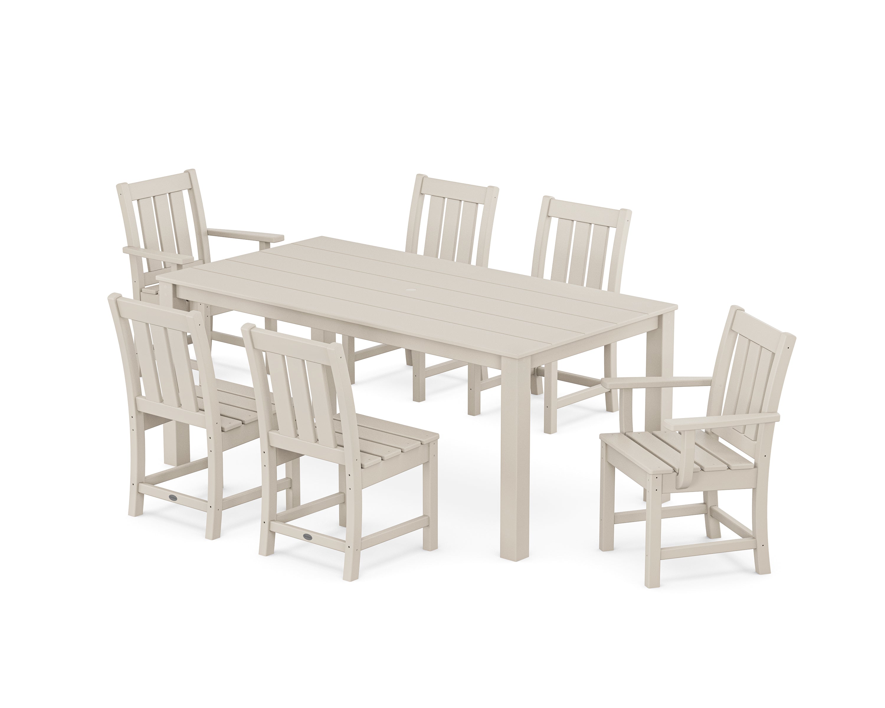 POLYWOOD® Oxford 7-Piece Parsons Dining Set in Sand