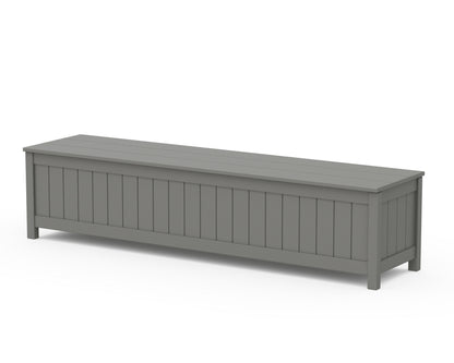 POLYWOOD® Vineyard 72" Storage Bench in Slate Grey