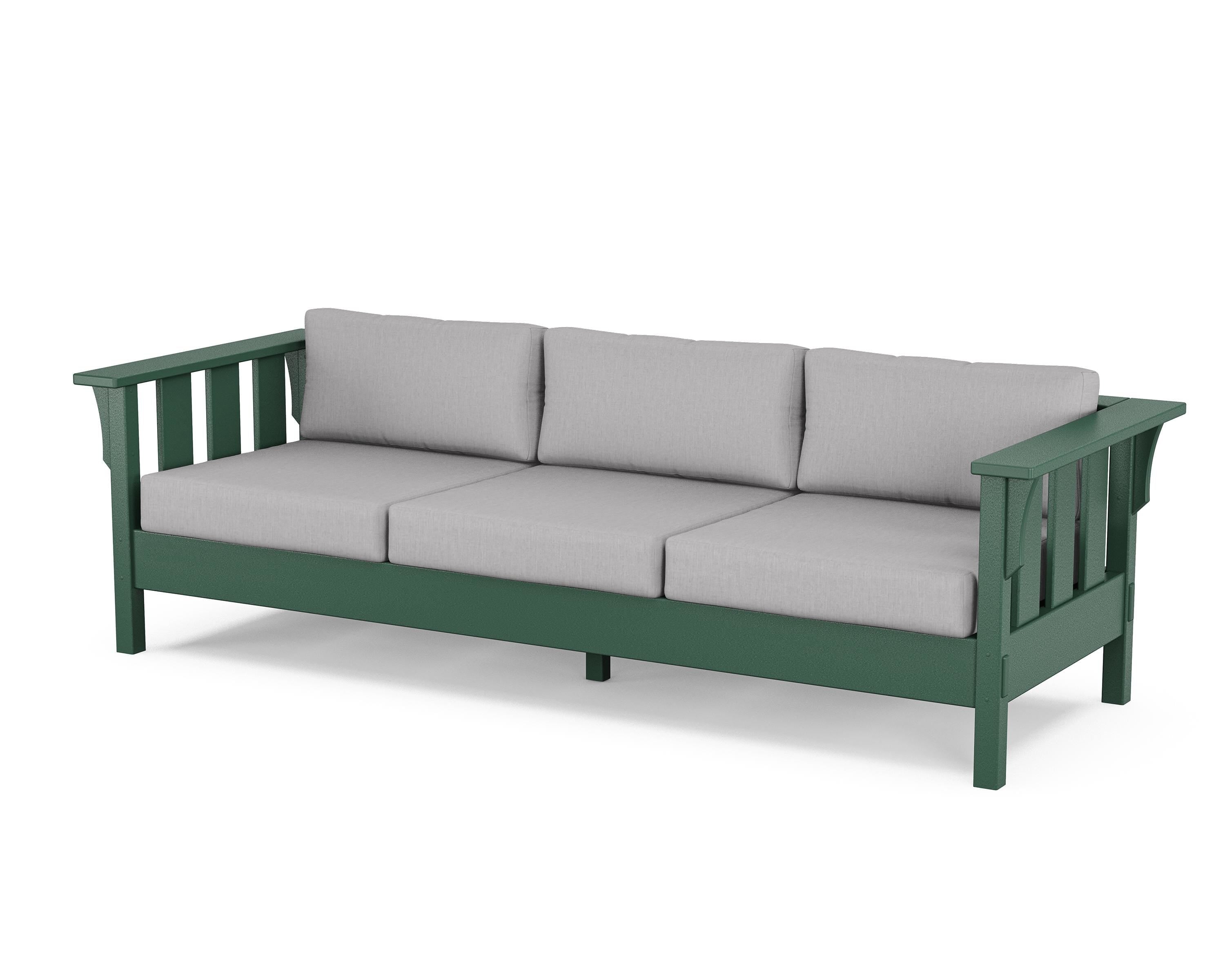 Martha Stewart by POLYWOOD® Acadia Deep Seating Sofa in Green / Granite