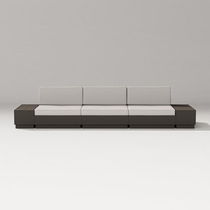 PW Designer Series Elevate Straight Sectional in Vintage Coffee / Cast Ash