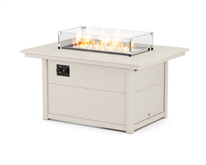 POLYWOOD® Rectangle 34" X 46" Fire Pit Table in Sand