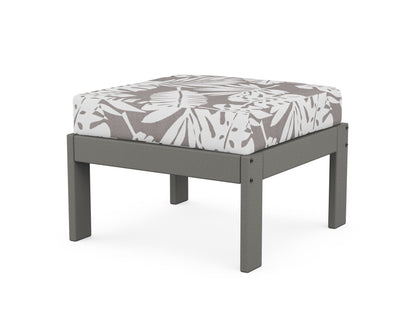 POLYWOOD® Vineyard Modular Ottoman in Slate Grey / Leaf Grey Mist