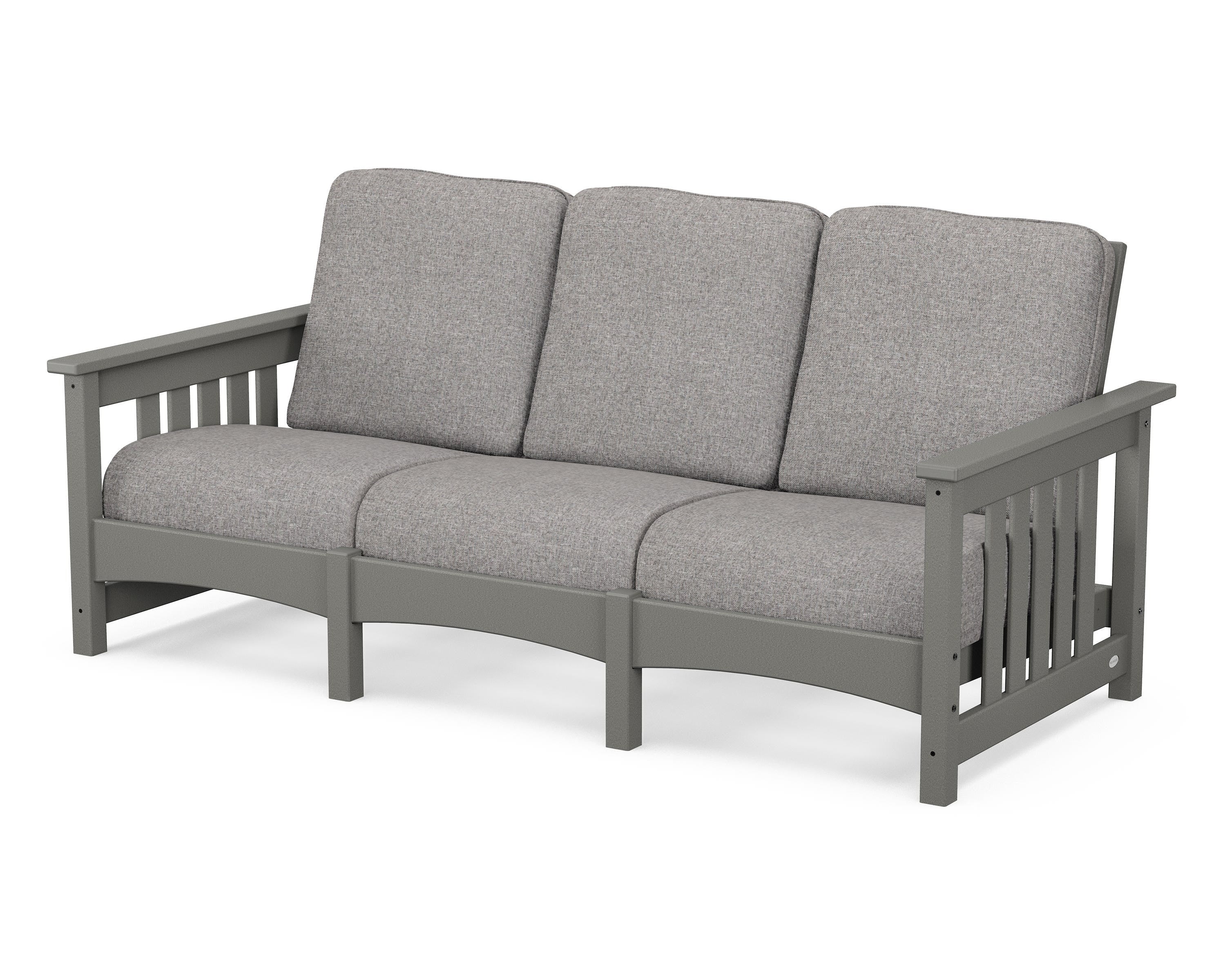 POLYWOOD® Club Mission Sofa in Slate Grey / Grey Mist