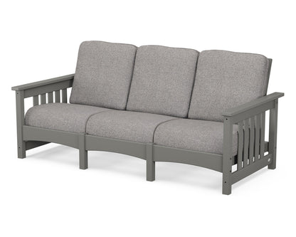 POLYWOOD® Club Mission Sofa in Slate Grey / Grey Mist
