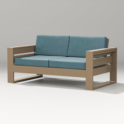 PW Designer Series Latitude Loveseat in Vintage Sahara / Ocean Teal