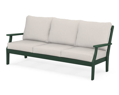 POLYWOOD® Braxton Deep Seating Sofa in Green / Cast Ash