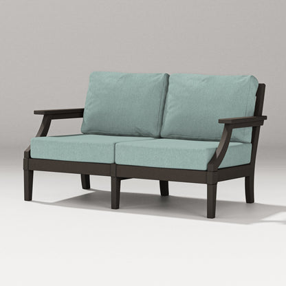 PW Designer Series Estate Loveseat in Vintage Coffee / Glacier Spa