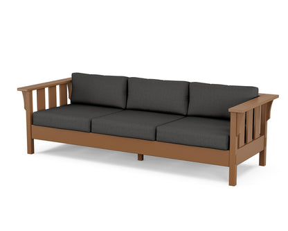 Martha Stewart by POLYWOOD® Acadia Deep Seating Sofa in Teak / Spectrum Carbon