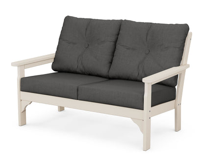 POLYWOOD® Vineyard Deep Seating Loveseat in Sand / Spectrum Carbon