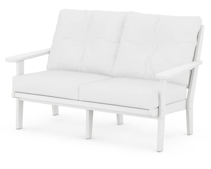 POLYWOOD® Lakeside Deep Seating Loveseat in White / Natural