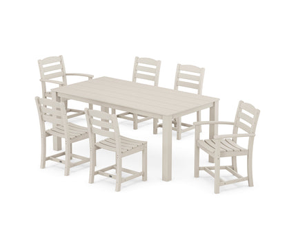 POLYWOOD® La Casa Cafe' 7-Piece Parsons Dining Set in Sand