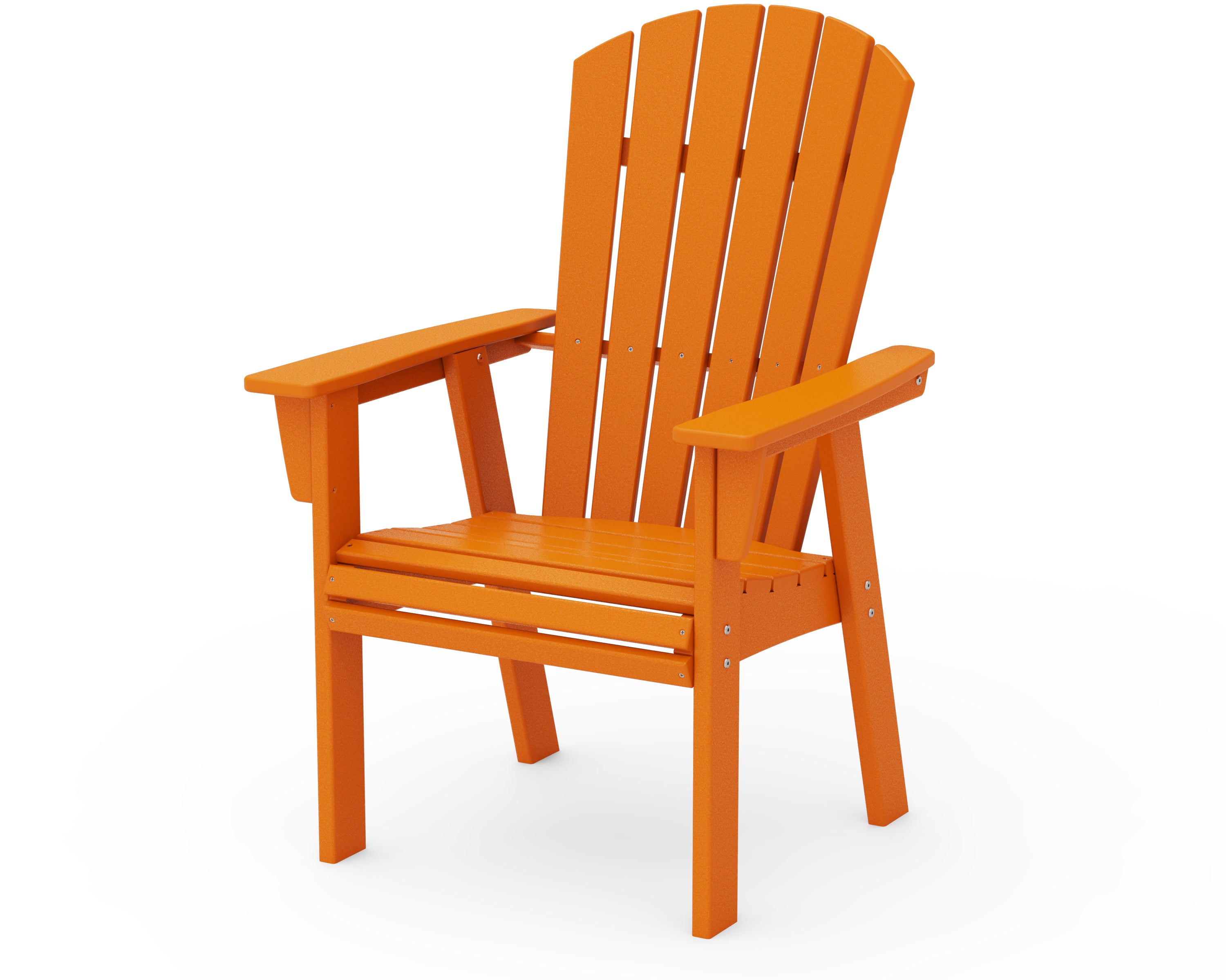 POLYWOOD® Nautical Curveback Adirondack Dining Chair in Tangerine