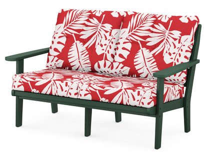 POLYWOOD® Lakeside Deep Seating Loveseat in Green / Leaf Crimson