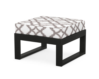 Unbranded Modular Ottoman - Modern in Black / Trellis Grey Mist