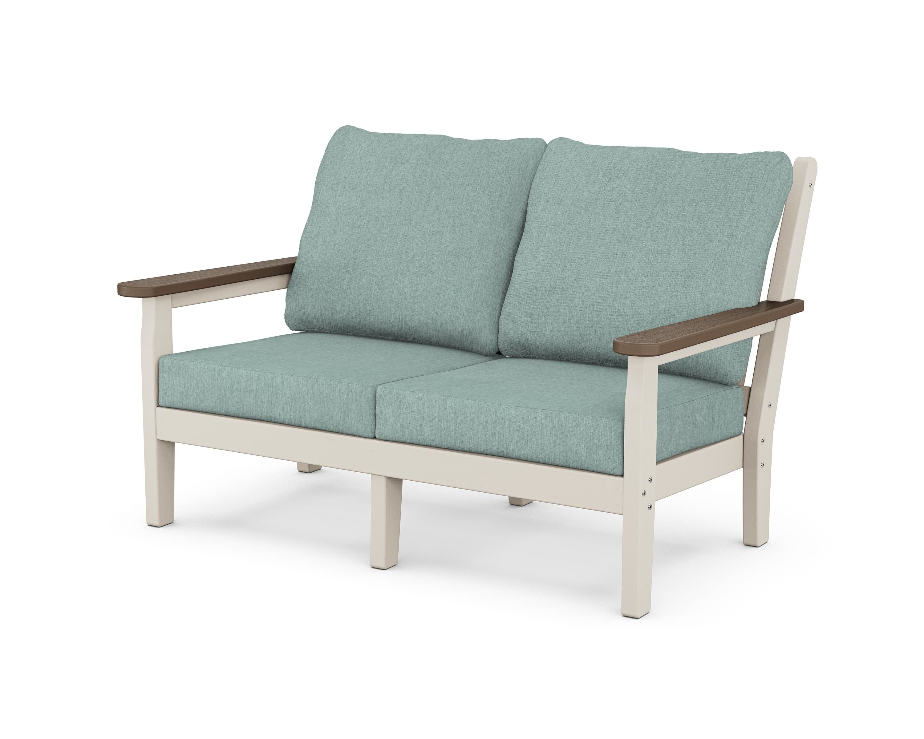 POLYWOOD® Chippendale Deep Seating Loveseat in Sand / Kona / Glacier Spa