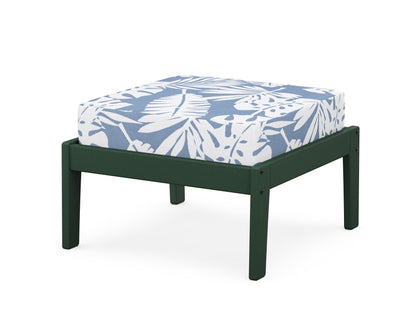 Unbranded Deep Seating Ottoman in Green / Leaf Sky Blue